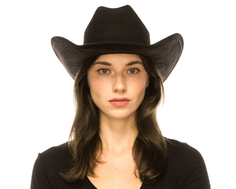 Vegan Suede Cowboy Hat