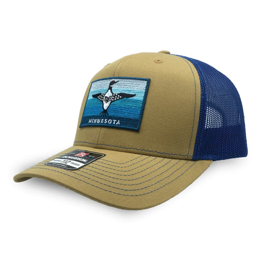 Minnesota Flag and Loon Patch on Richardson 112 Hat