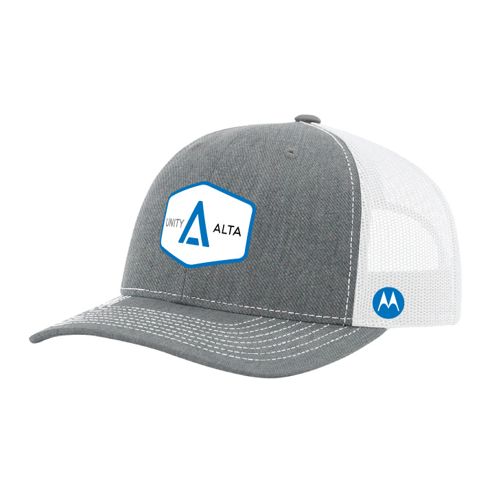 Avigilon Trucker Hat Gray+White with White logo-10 pcs