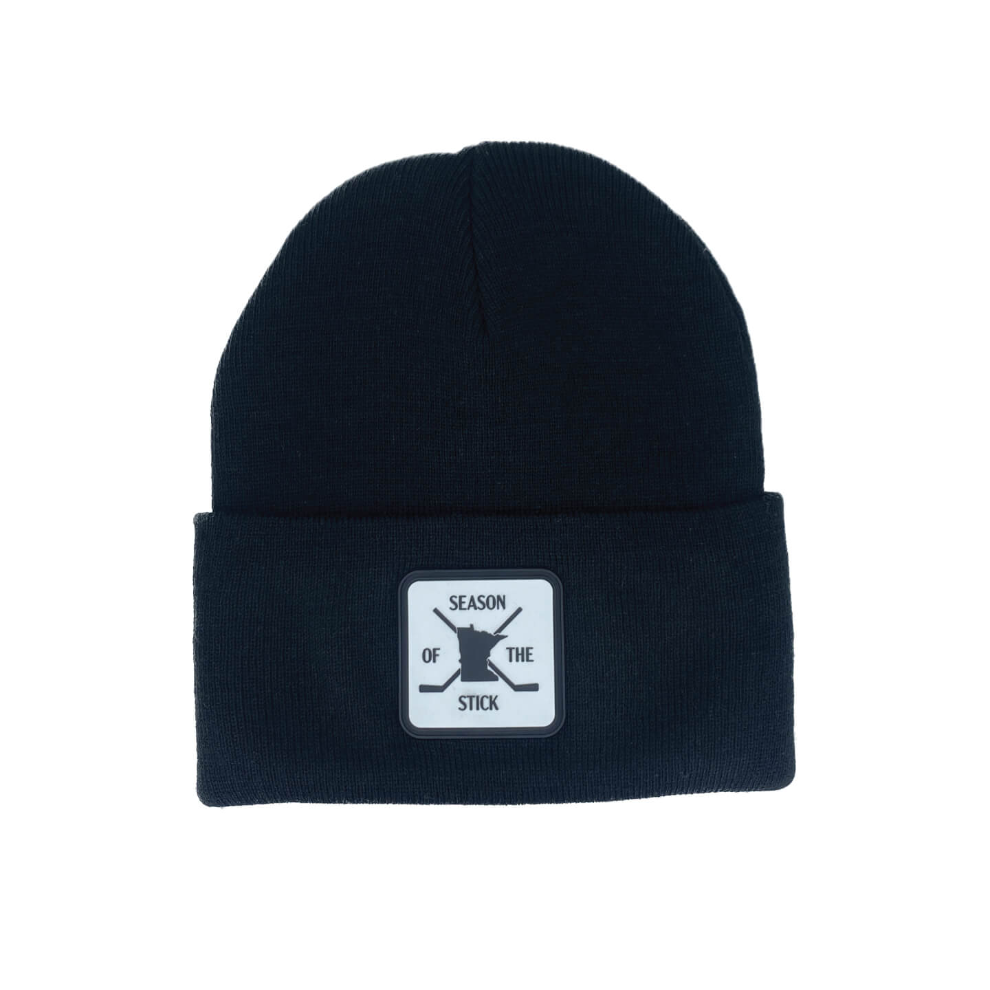 Minnesota Hockey Hat -Black Beanie with Season on the Stick