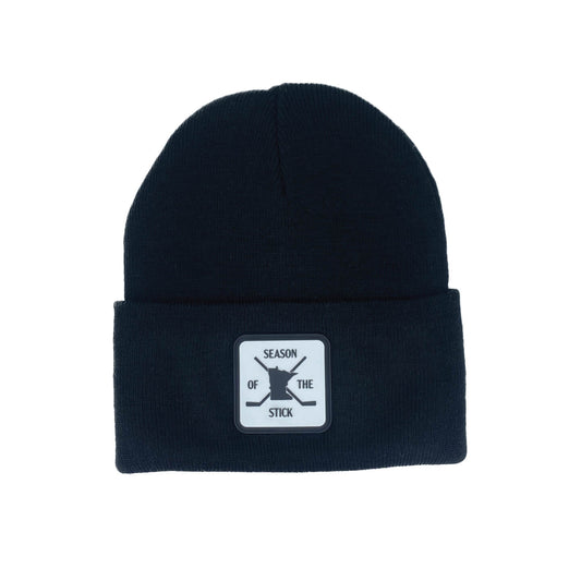 Minnesota Hockey Hat -Black Beanie with Season on the Stick