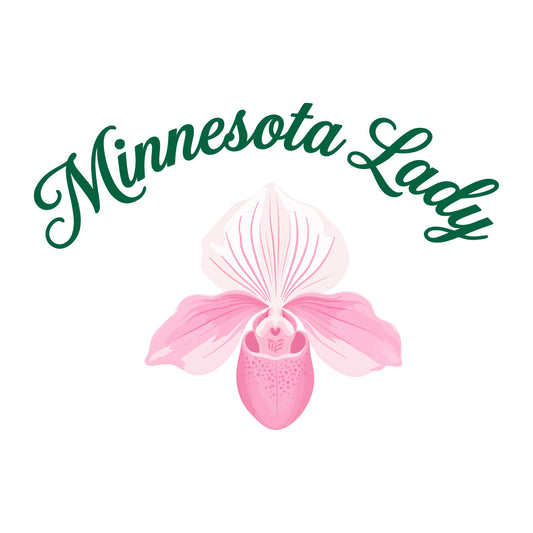 Minnesota Lady Slipper White and Pink Foam Trucker Hat