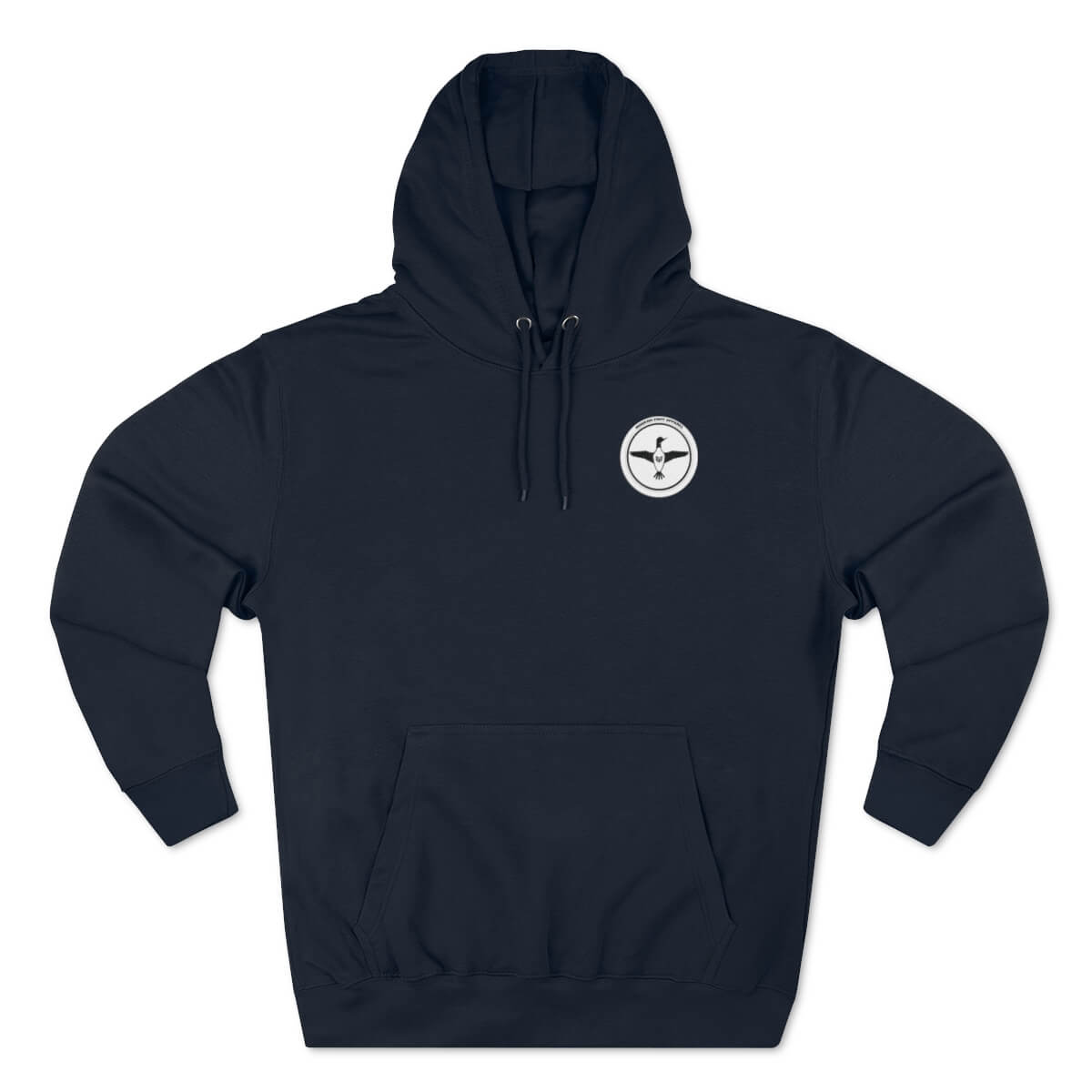 Modern Envy Loon Navy hoodie front view