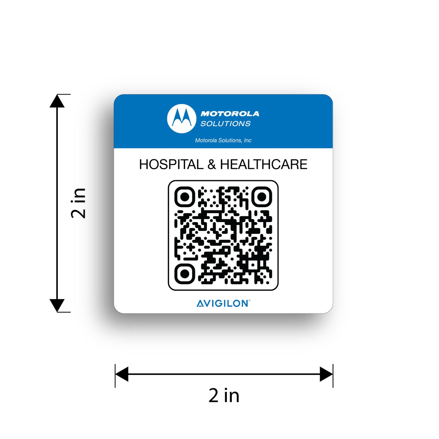 2 weeks production 100pc Avigilon Hospital & Healthcare Industry QR Stickers