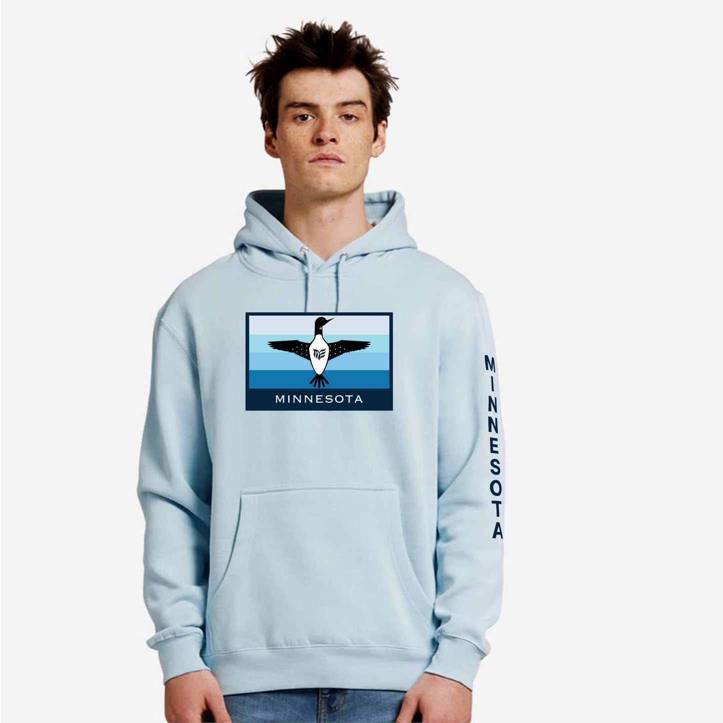 Minnesota Blue Loon Flag by Modern Envy Unisex Premium Pullover – Blue Mist