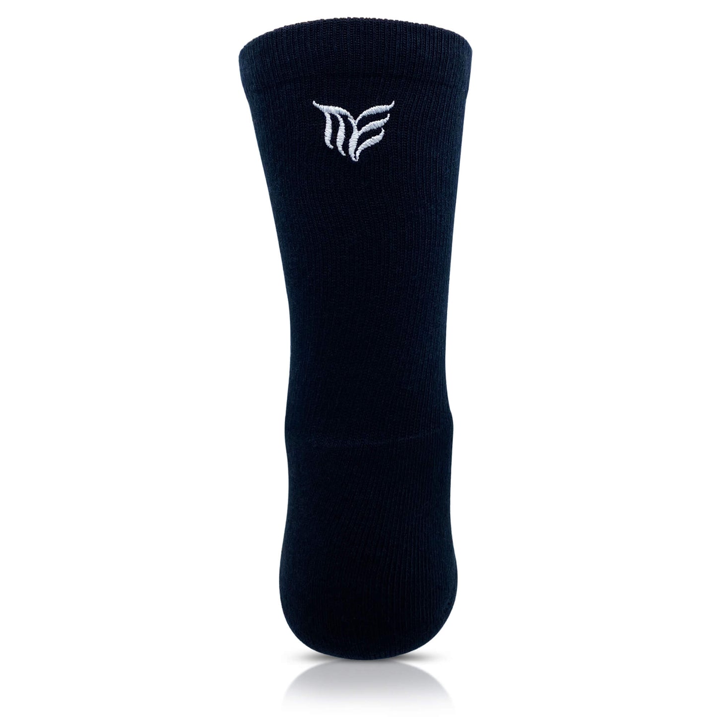 Modern Envy comfy crew sock Black with White back view