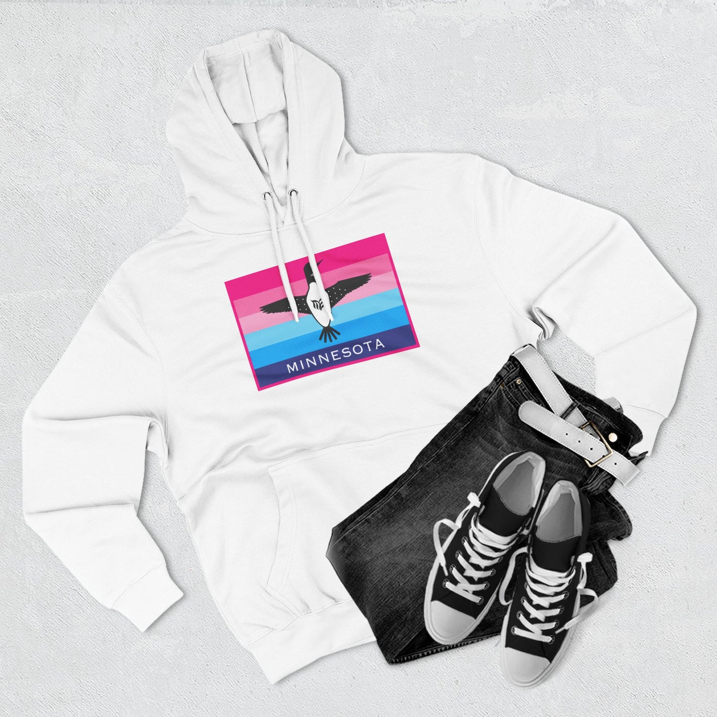 Minnesota Pride Hoodie — Three-Panel Retro Flag Design