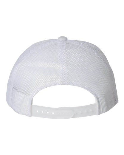 MSP White Trucker Hat featuring the Number 1 Silicone Patch