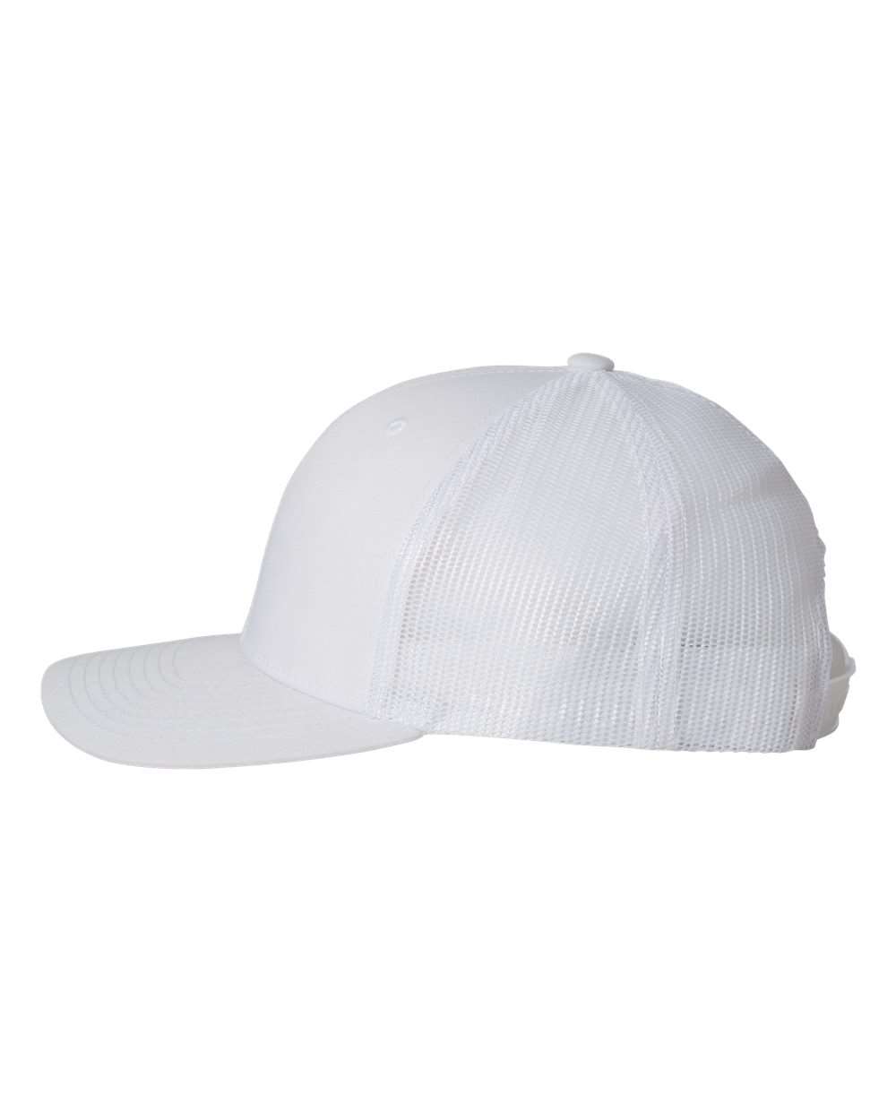 MSP White Trucker Hat featuring the Number 1 Silicone Patch