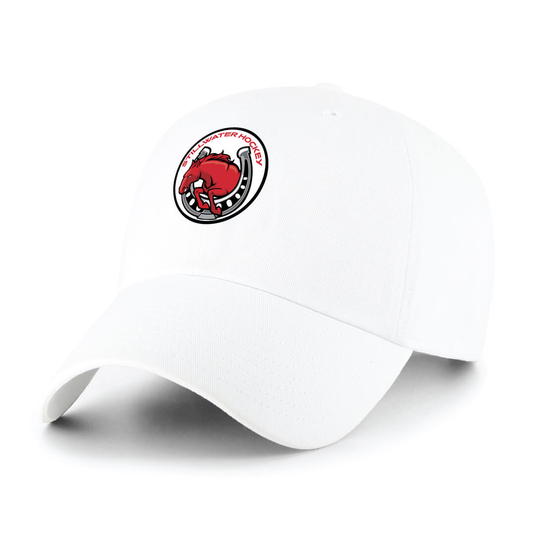 47 Brand in White with Rubber Stillwater Ponies Boys Hockey