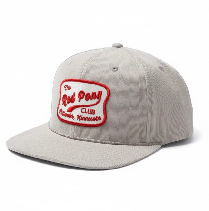 Stillwater Red Pony Club Retro Patch Tan Corduroy Snapback