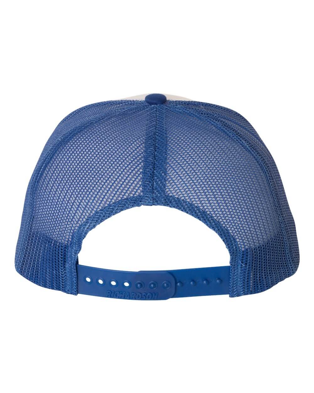 MSP White with Royal Blue Classic Trucker Hat featuring Number 1 Silicone Patch