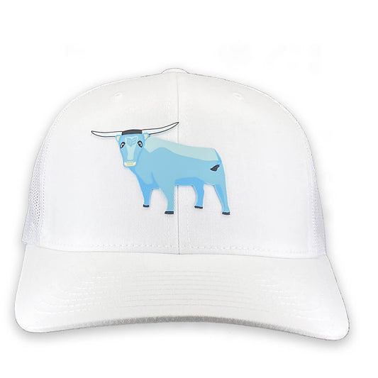 6 Panel Snapback Trucker Hat with Blue Ox silicone patch