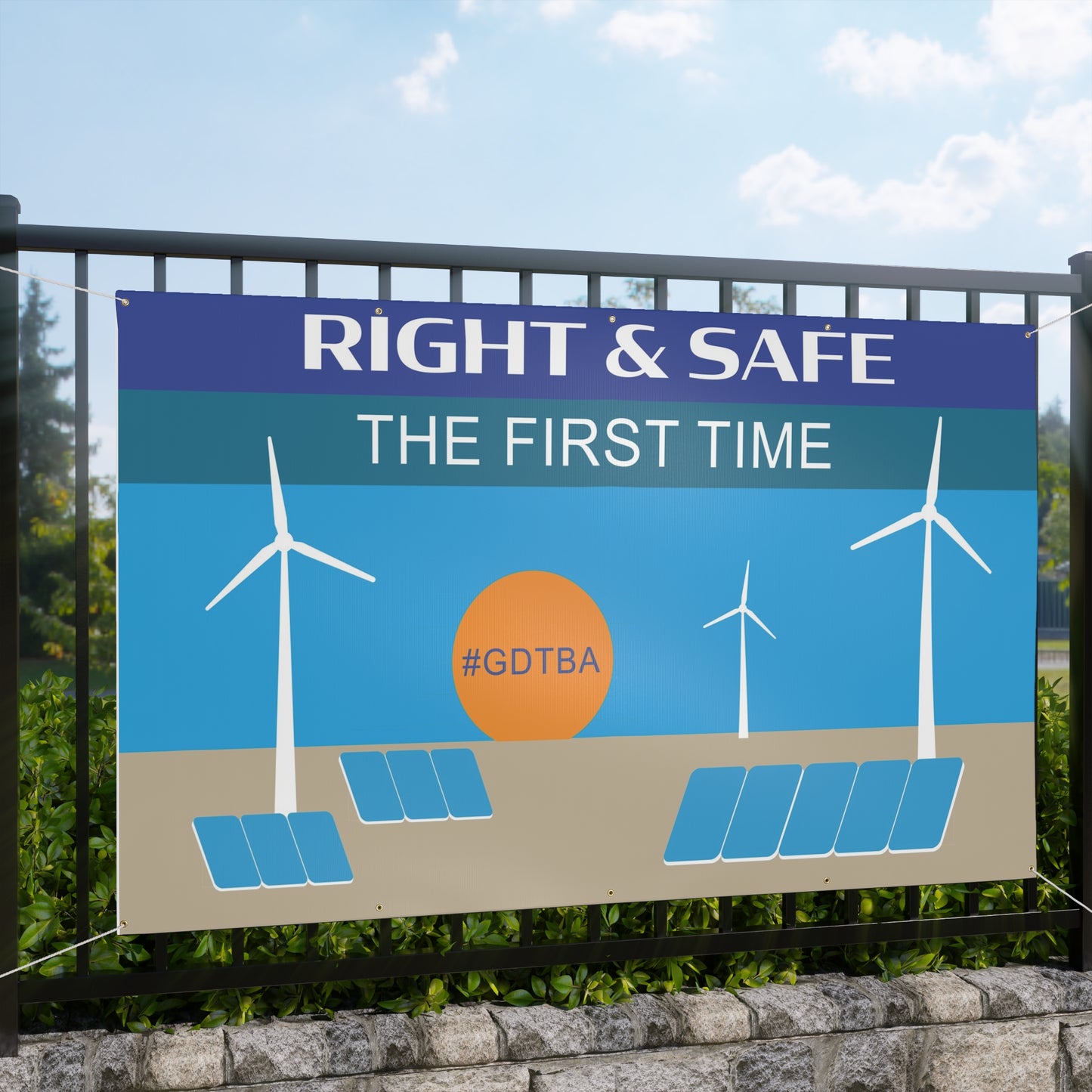 Right and Safe Banner Matte Finish