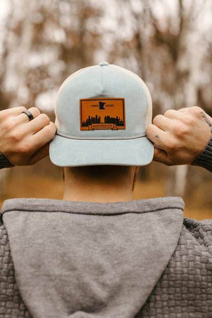 Corduroy 5 Panel Trucker Twin Cities Leather Patch Hat