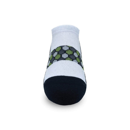 Elevated comfort ankle socks Tricolor Hexagon Pattern