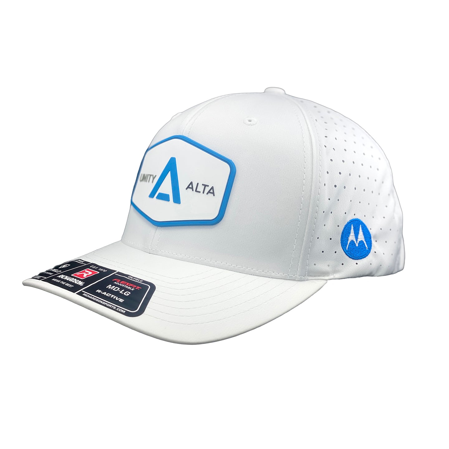 3-4 weeks production 12pc Avigilon Blue outline Performance Hat-12 pcs