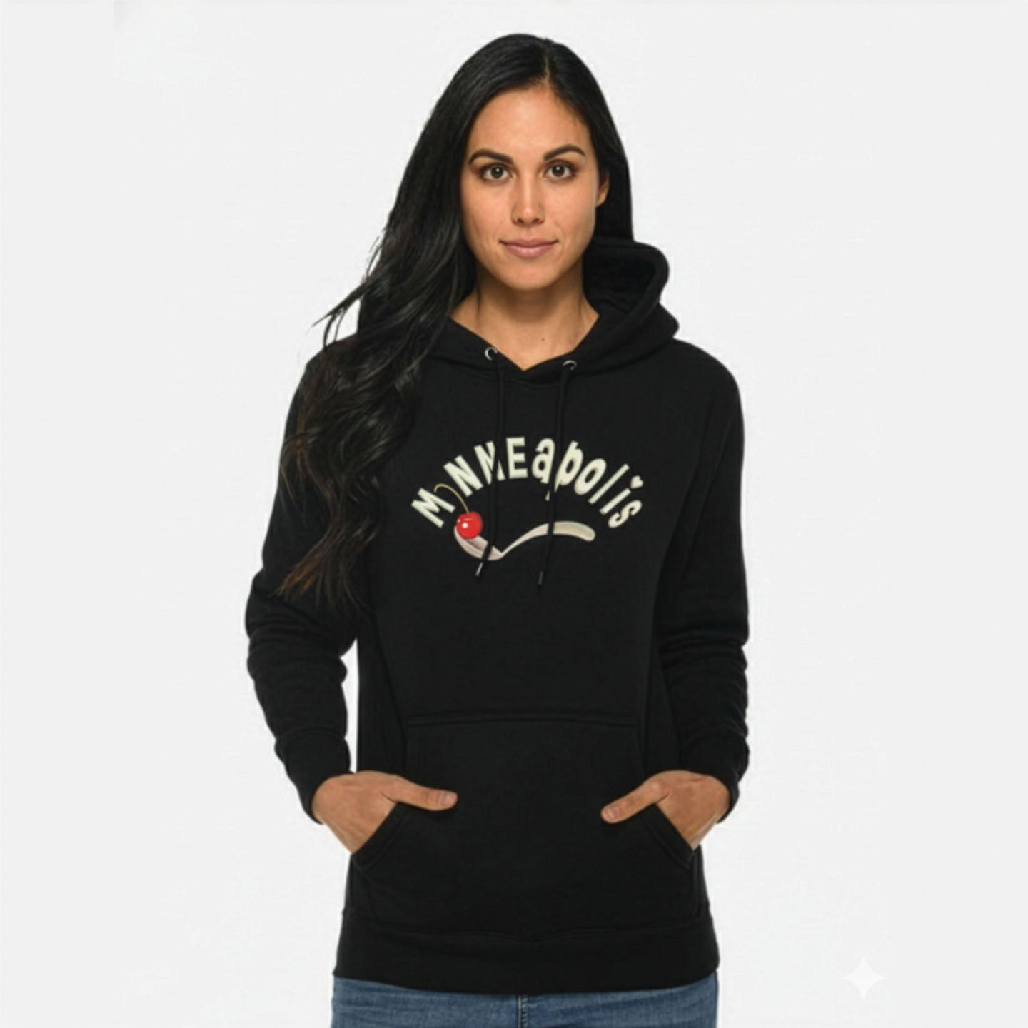 Minneapolis Cherry Black Hoodie