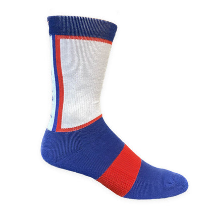 Minnesota crew sock in Red, White and Blue side view