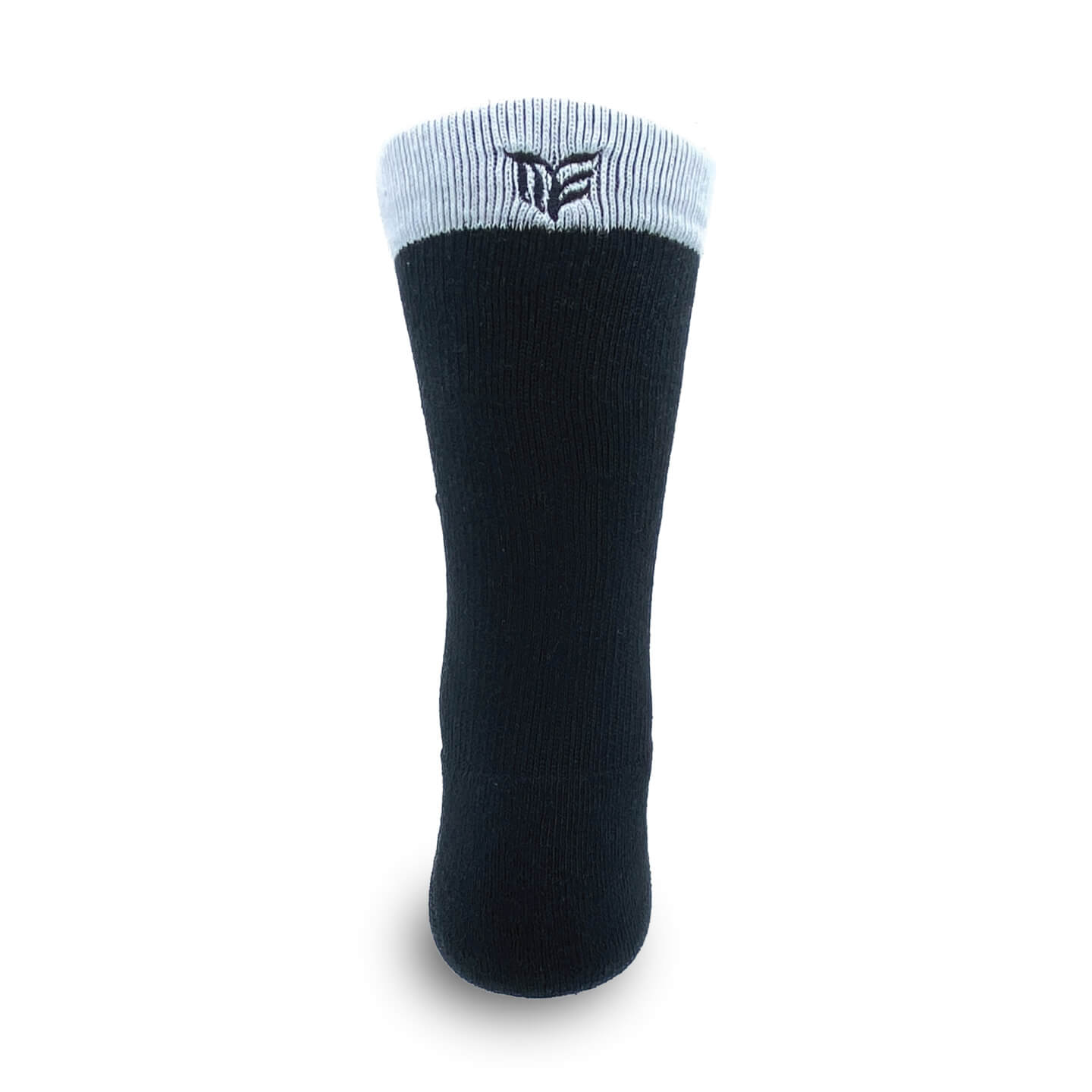 Hexagon Crew Socks in Black with White and Gray