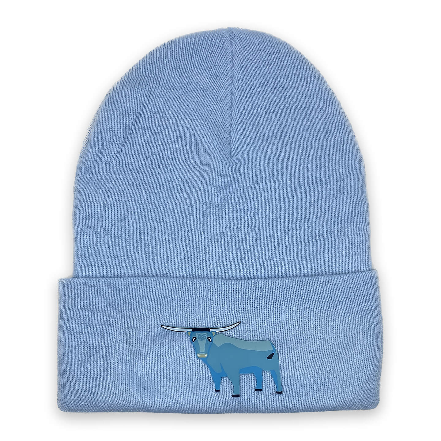 Cuffed beanie Light Blue with Blue Ox Patch