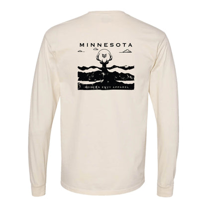 Vintage Deer Long Sleeve Ivory Comfort Color 6014