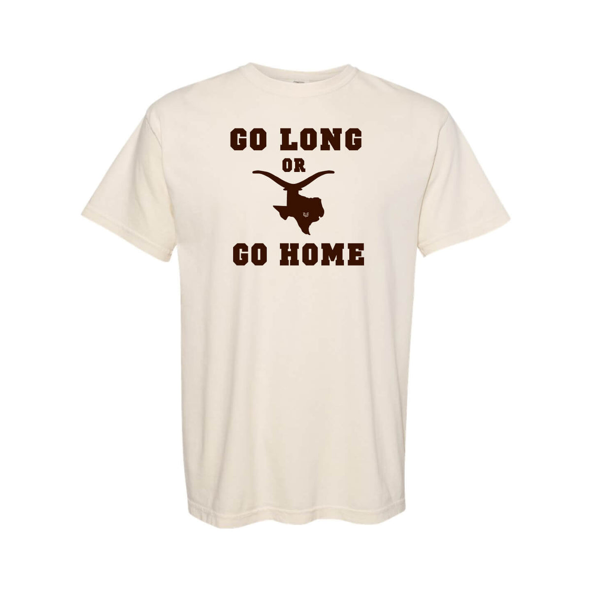 Texas Longhorn Inspired Go Long or Go Home Tee - Ivory