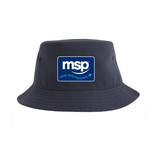 MSP Navy Bucket Hat featuring Never Stop Exploring Silicone Patch