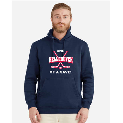 USA Olympic Hockey Inspired Navy Hoodie One Hellebuyck of a Save!