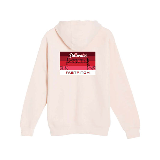 LS 14001 Stillwater Fastpitch Pale Pink hoodie