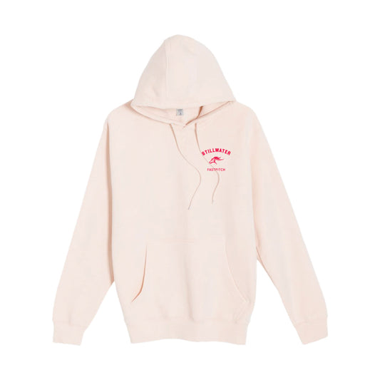 LS 14001 Stillwater Fastpitch Pale Pink hoodie