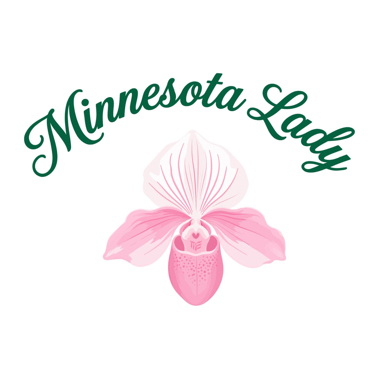 Minnesota Lady Slipper White and Pink Foam Trucker Hat
