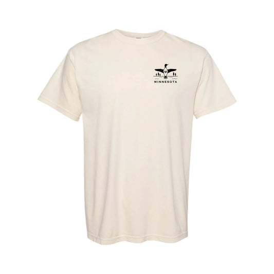 Minnesota Loon White Vintaged Ivory T-Shirt Unisex Cotton Colors 1717