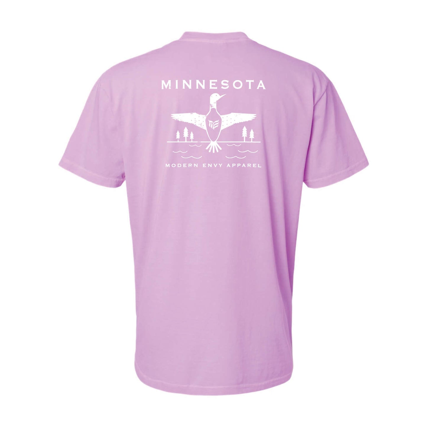 Minnesota Loon White Vintaged Violet T-Shirt Unisex Cotton Colors 1717