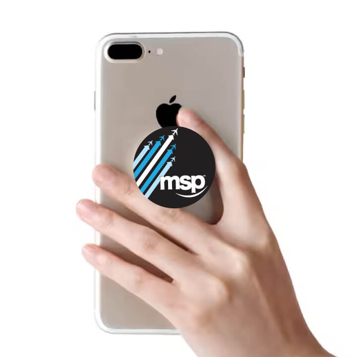 MSP Mobile Phone Holder and Stand with Airplane Stripe Design