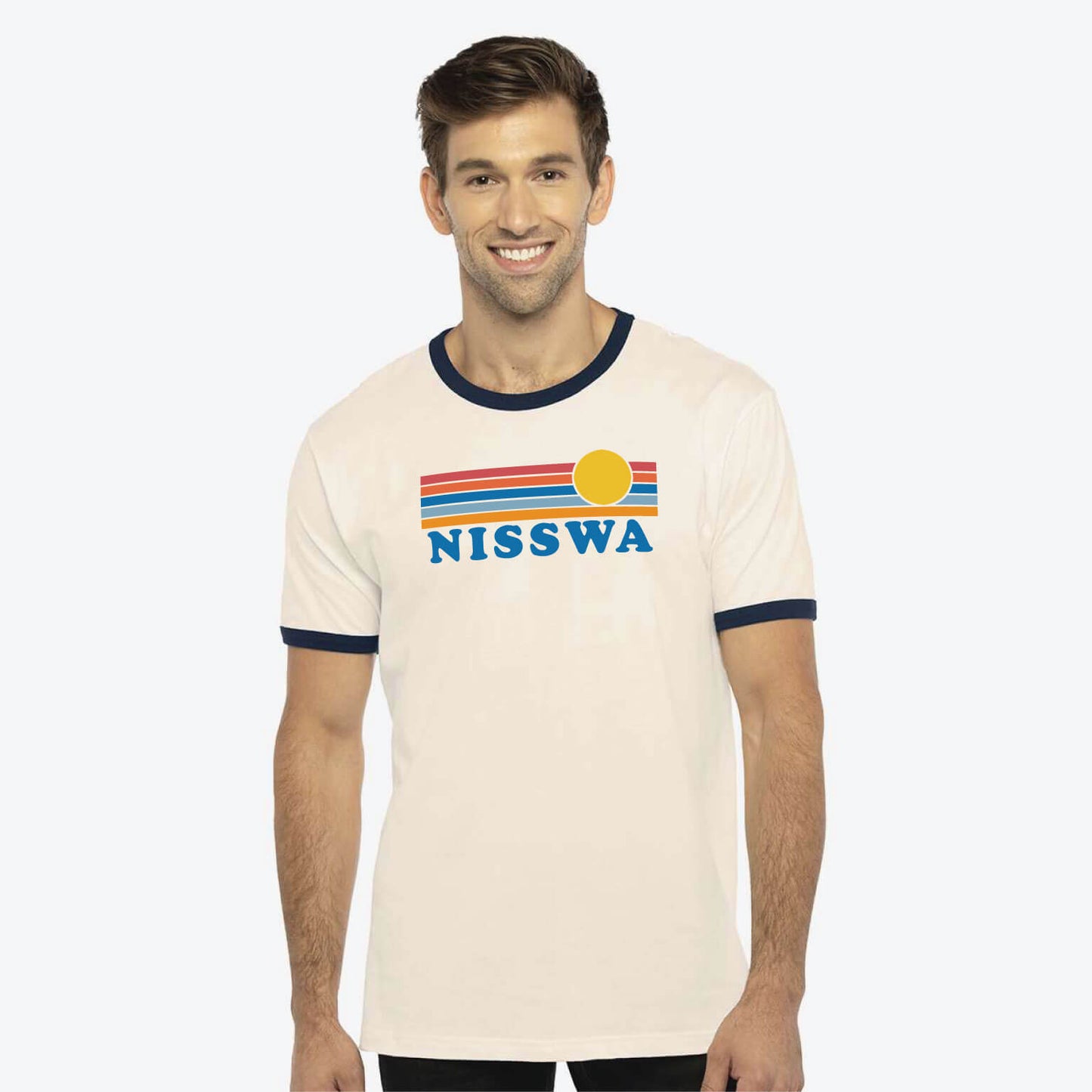 Nisswa Minnesota Retro Ringer T-Shirt Unisex Next Level 3604