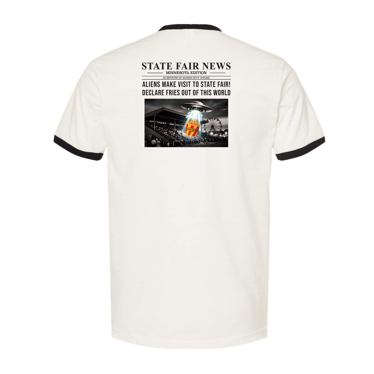 State Fair News Day 6 -UFO "Unidentified Fried Objects" Ringer Tee