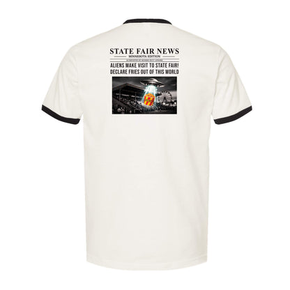 State Fair News Day 6 -UFO "Unidentified Fried Objects" Ringer Tee