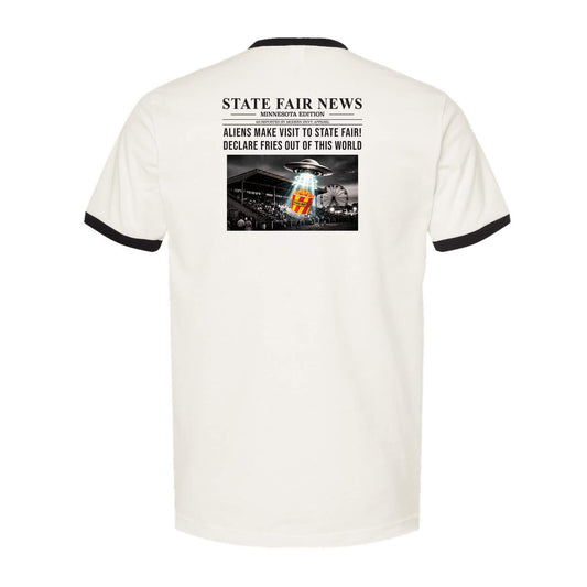 State Fair News Day 6 -UFO "Unidentified Fried Objects" Ringer Tee