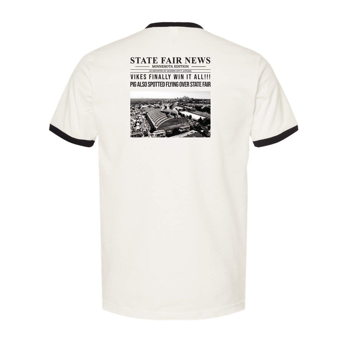 State Fair News Day 4 - Vikes Win, Pig Flies! Ringer Tee