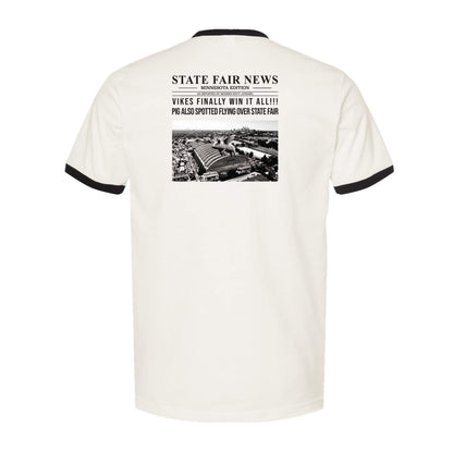 State Fair News Day 4 - Vikes Win, Pig Flies! Ringer Tee