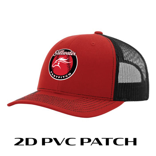 Red and Black Trucker with Stillwater PVC Patch