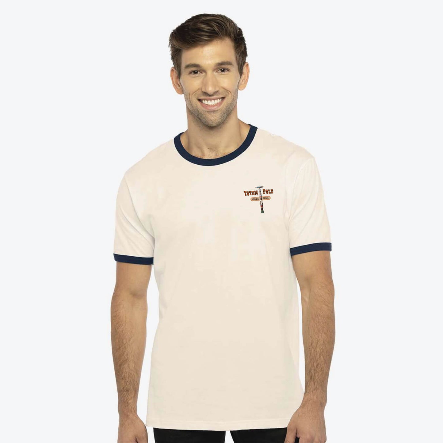 Nisswa Totem Pole Ringer T-Shirt Unisex Next Level 3604