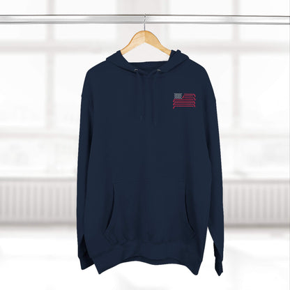 USA Hockey Front Navy hoodie on hanger Front view