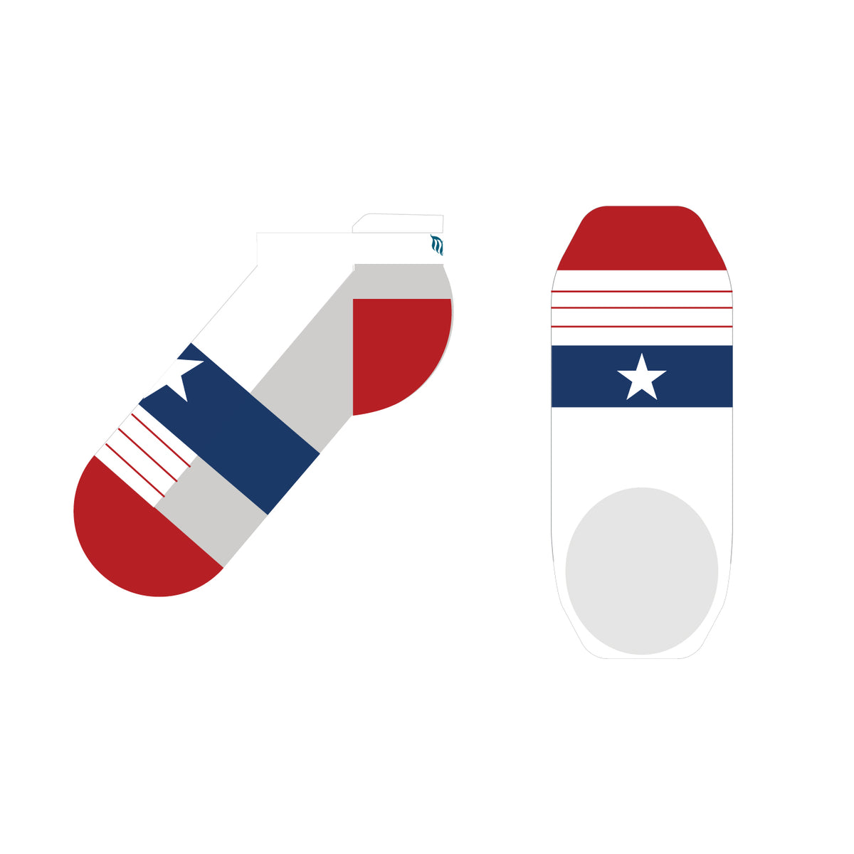 Red, White & Blue Ankle Socks