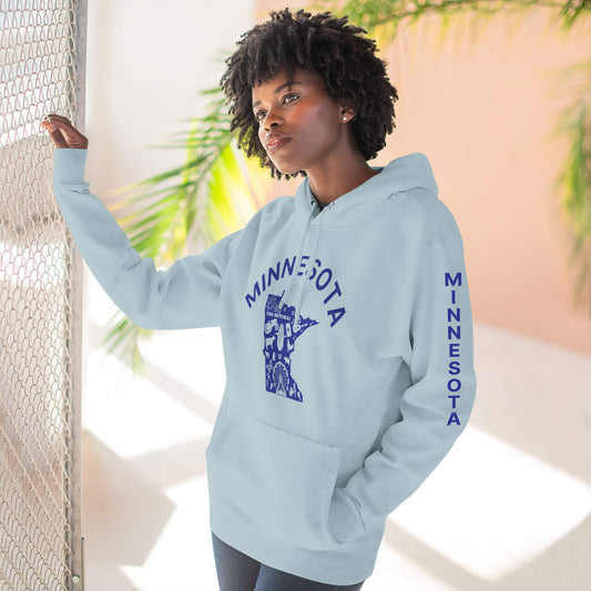 Minnesota Blue Edition Blue Mist Unisex premium mid-weight hoodie