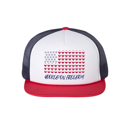 Hooked on Freedom on Richardson Foam Trucker Hat