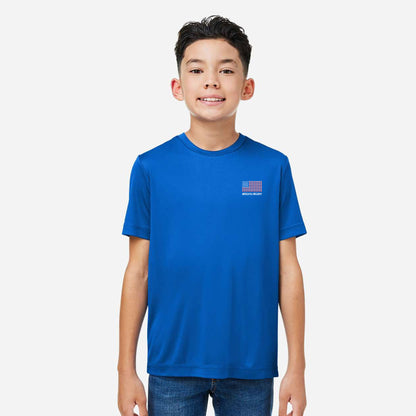 4th of July Fishing Tee - Hooked On Freedom Bobber Fishing Shirt (Youth Short Sleeve)