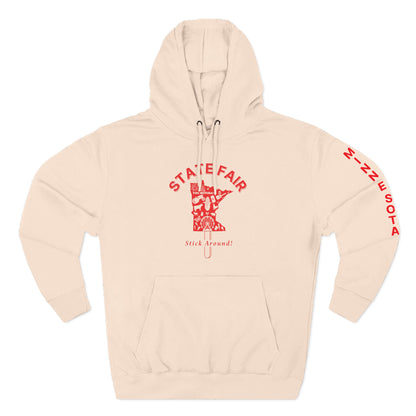 Minnesota State Fair Stick Around Pale Pink Unisex premium mid-weight hoodie