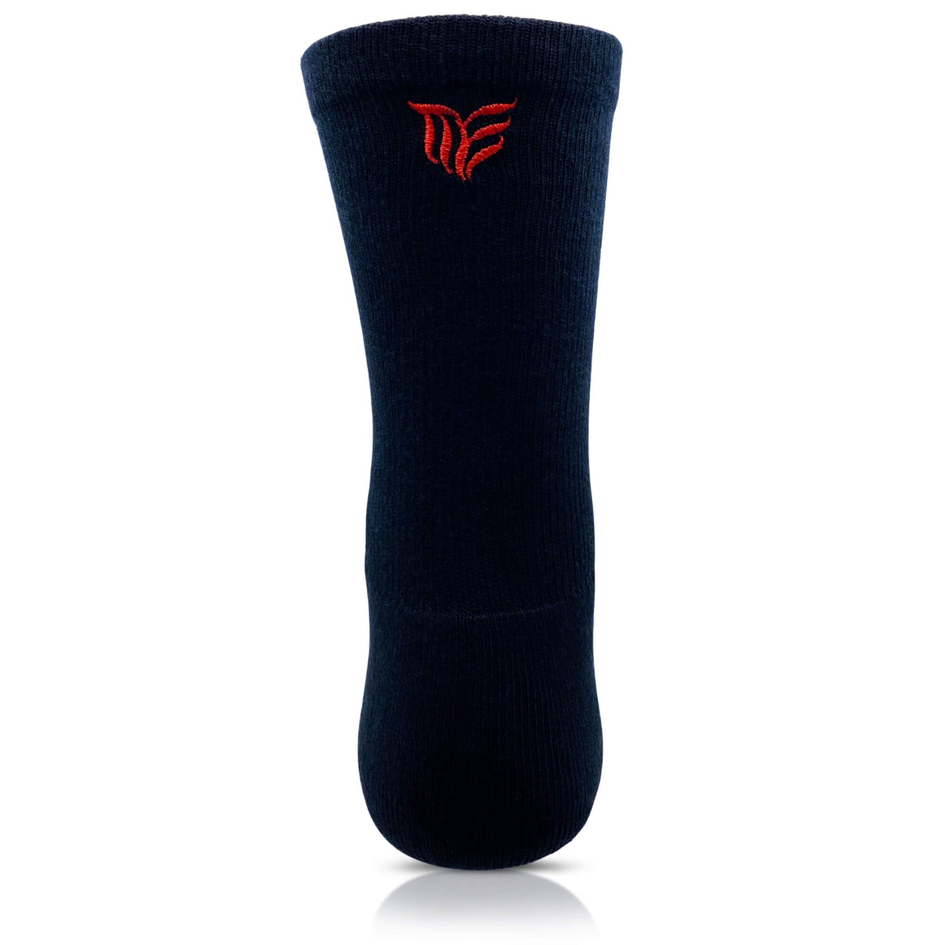 Modern Envy comfy crew sock Black with Red back view